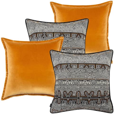 Adin Bundle bundle - indoor in orange, black and silver, shown in a product front view as image 1