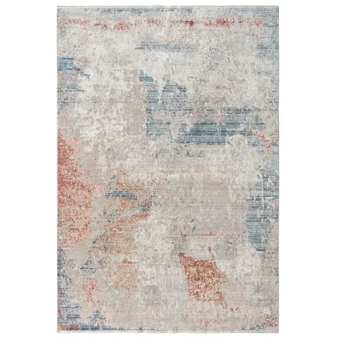 Alexander Russell carpets in beige, rust and blue, shown in a product top view as image 1