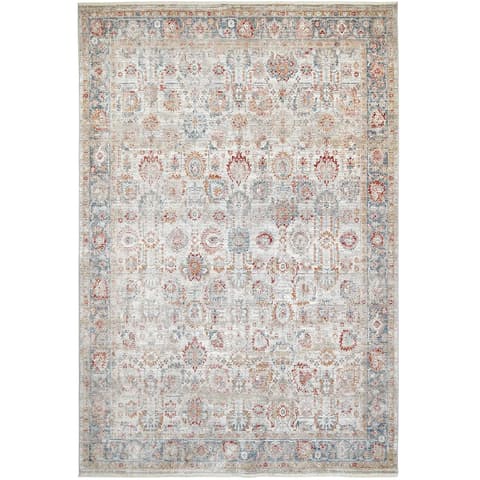 Alexander Sandy carpets in beige and red, shown in a product top view as image 1
