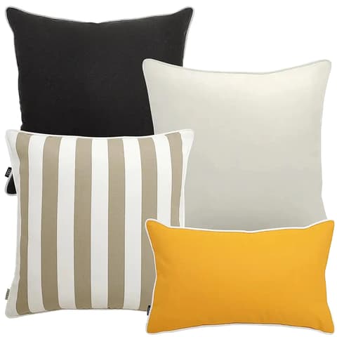 Apollo Bundle outdoor bundles in yellow, ivory, beige and black, shown in a product as image 1