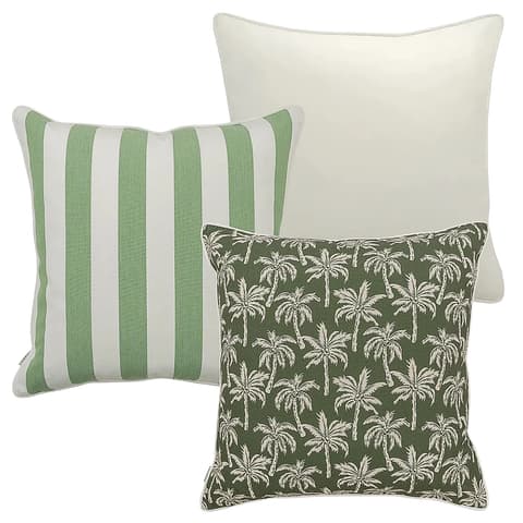 Arina Bundle outdoor bundles in green and ivory, shown in a product as image 1