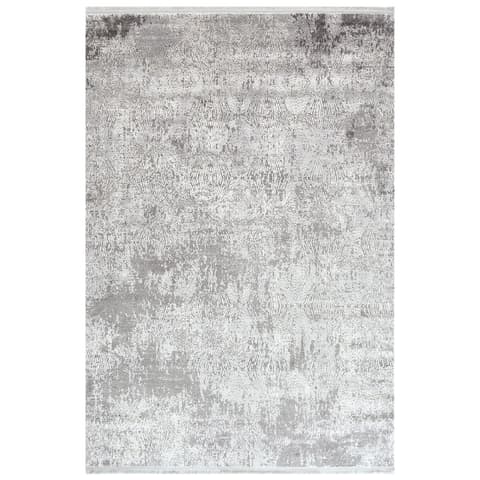 Athena Ashton carpets in grey and off white, shown in a product top view as image 1