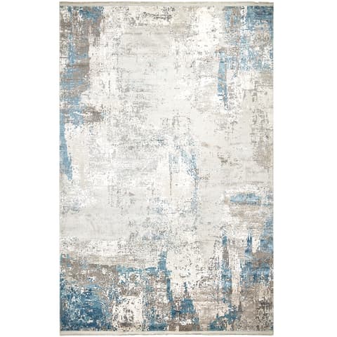 Athena Sky carpets in blue and grey, shown in a product top view as image 1