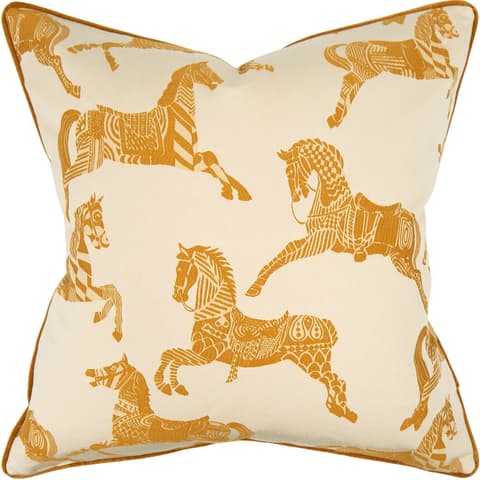 Aurora Klimt single - indoor in orange and beige, shown in a product front view as image 1
