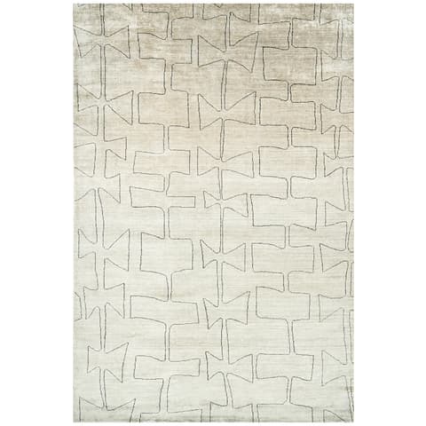 Caleb Ebony carpets in pearl and grey, shown in a product top view as image 1