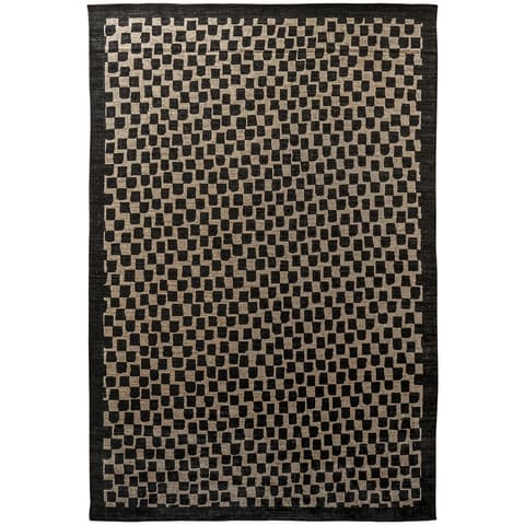 Chess Ebony carpets in beige and black, shown in a product top view as image 1