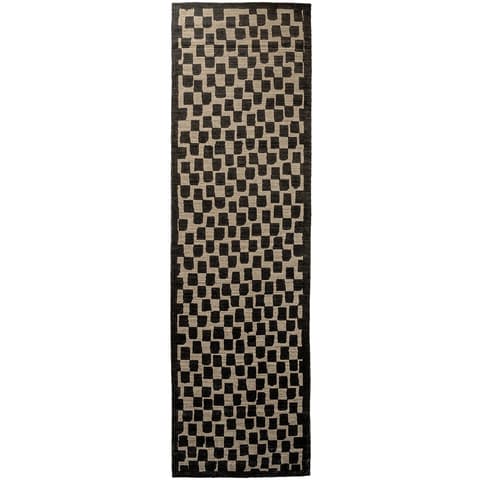 Chess Ebony carpets in beige and black, shown in a product top view as image 1