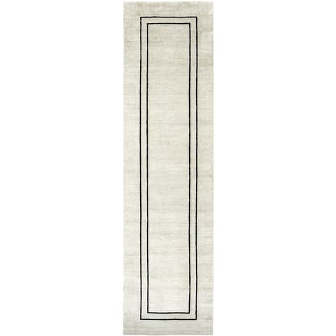Colin Bianca carpets in white, black and pearl, shown in a product top view as image 1