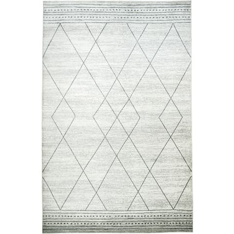 Conrad Bianca carpets in grey and white, shown in a product top view as image 1