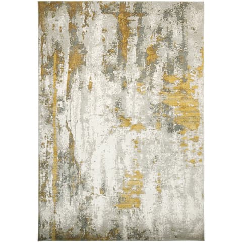 Cooper Goldberg carpets in grey and gold, shown in a product top view as image 1