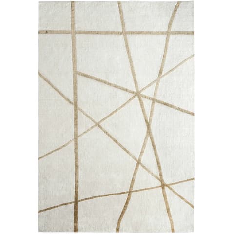 Dash Goldberg carpets in gold and off white, shown in a product top view as image 1