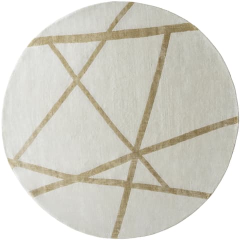 Dash Goldberg carpets in gold and off white, shown in a product top view as image 1