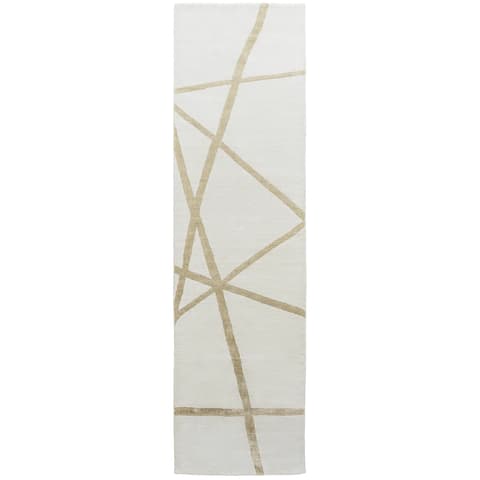 Dash Goldberg carpets in gold and off white, shown in a product top view as image 1