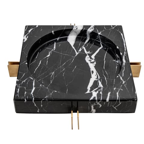 Dennis Bandiagara III trays in black and gold, shown in a product top view as image 1