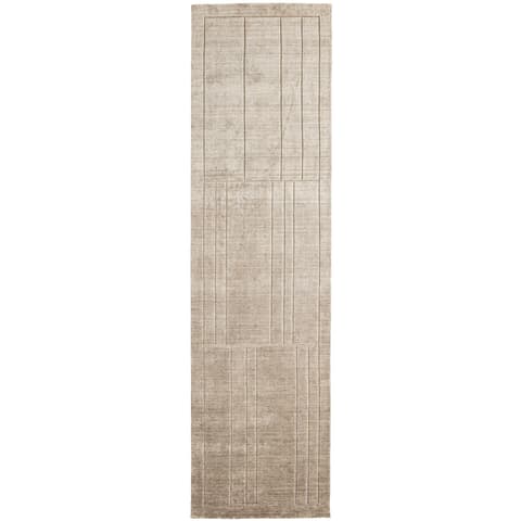 Elliot Sandy carpets in beige and taupe, shown in a product top view as image 1