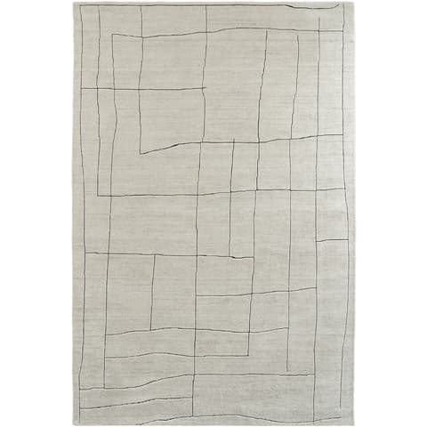 Emme Bianca carpets in off white, shown in a product top view as image 1
