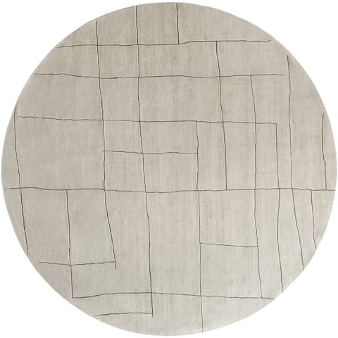 Emme Bianca carpets in off white, shown in a product top view as image 1