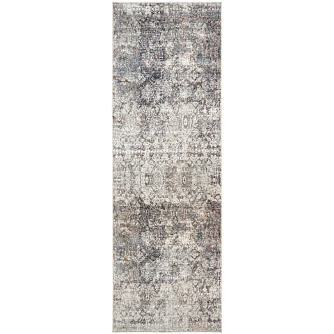 Ethan Ashton carpets in grey and beige, shown in a product top view as image 1