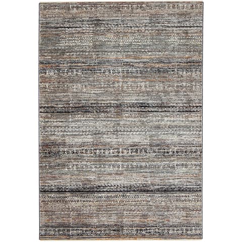 Ethan Ebony carpets in grey, shown in a product top view as image 1