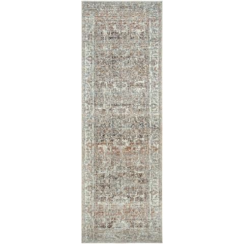 Ethan Martin carpets in beige and grey, shown in a product top view as image 1