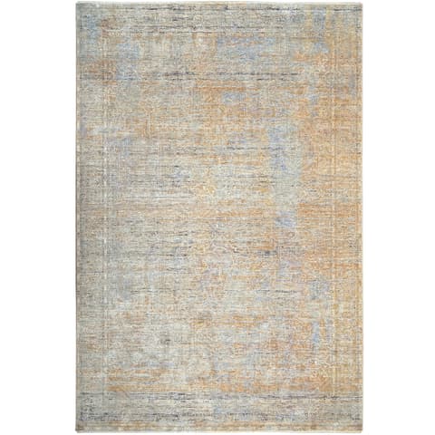 Hana Goldberg carpets in gold, shown in a product top view as image 1