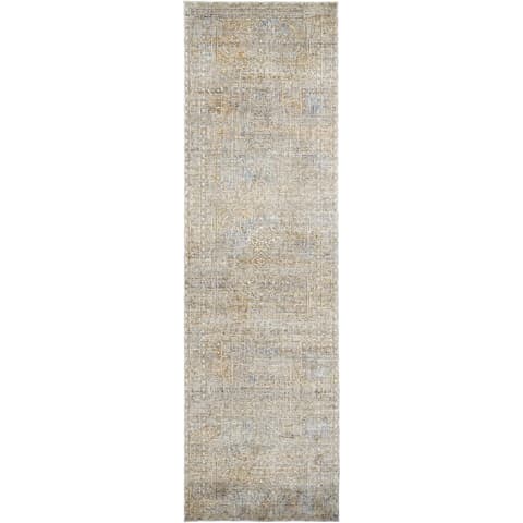 Hana Goldberg carpets in gold, shown in a product top view as image 1