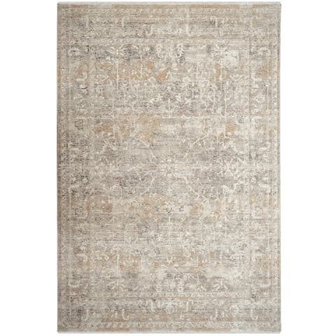Hana Sandy carpets in beige and taupe, shown in a product top view as image 1