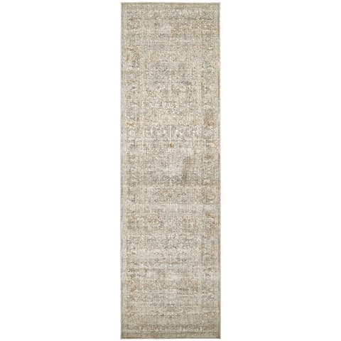 Hana Sandy carpets in beige and taupe, shown in a product top view as image 1