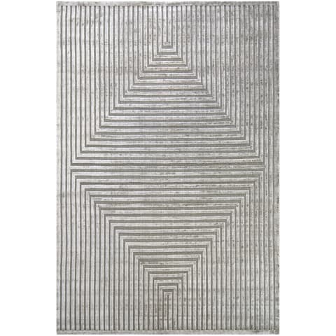 Harf Noon Ebony carpets in grey, shown in a product top view as image 1