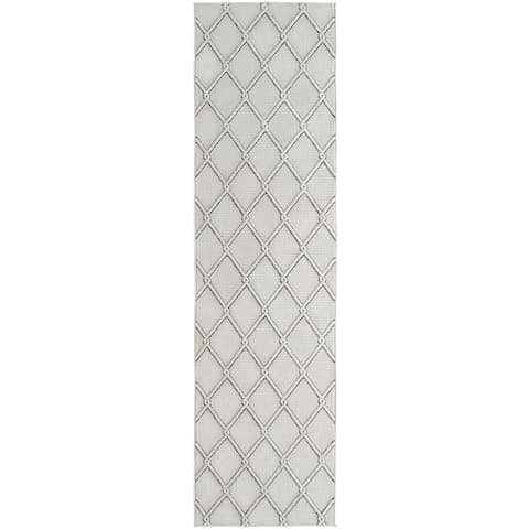 Henry Dusty carpets in ivory and charcoal, shown in a product top view as image 1