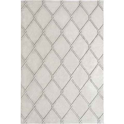 Henry Dusty carpets in ivory and charcoal, shown in a product top view as image 1