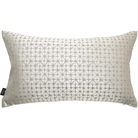 Elmas Klimt II cushion in silver and white, shown in a product front view as image 1