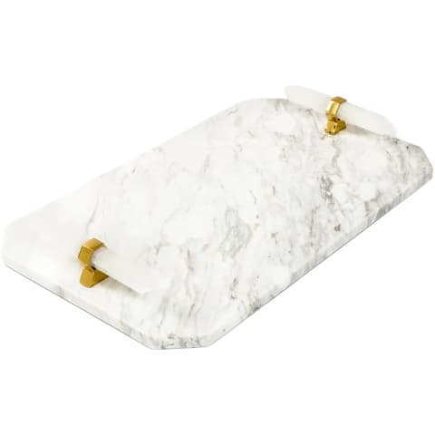 Fabian Bandiagara trays in white and gold, shown in a product top view as image 1