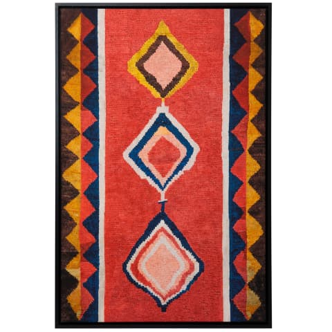Gabbeh canvas in red, shown in a product front view as image 1