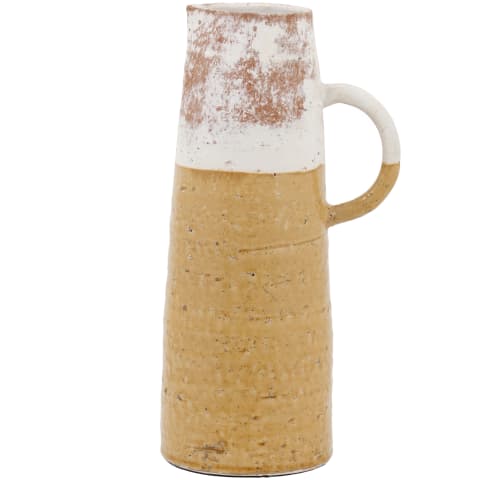 Leva Terra vases in white and beige, shown in a product front view as image 1