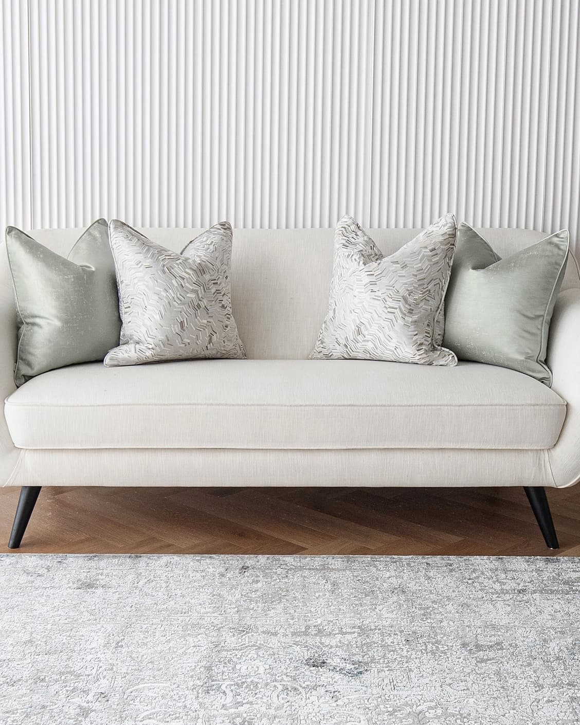 Marjorie Bundle bundle - indoor in silver, grey and green, shown in a lifestyle front view as image 2