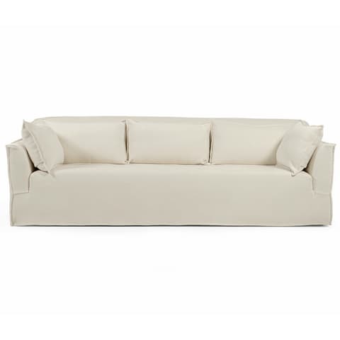 Miro Warm Ivory sofa, shown in a product front view as image 1