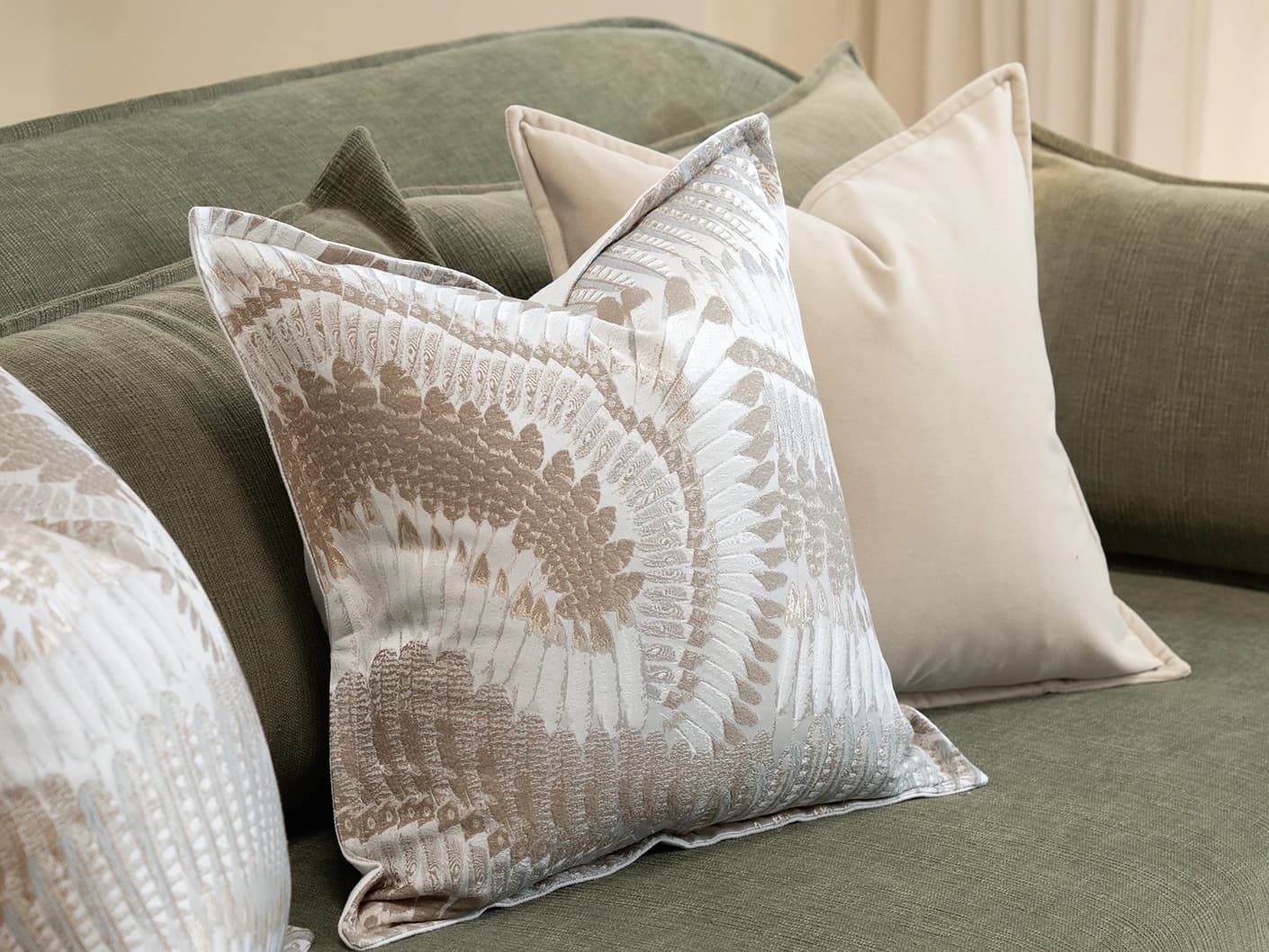 Nora Bundle bundle - indoor in beige, brown and grey, shown in a lifestyle right view as image 3