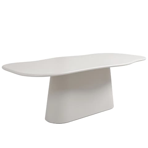 Ravenna dining table in soft ivory, stone and ivory, shown in a lifestyle front view as image-1