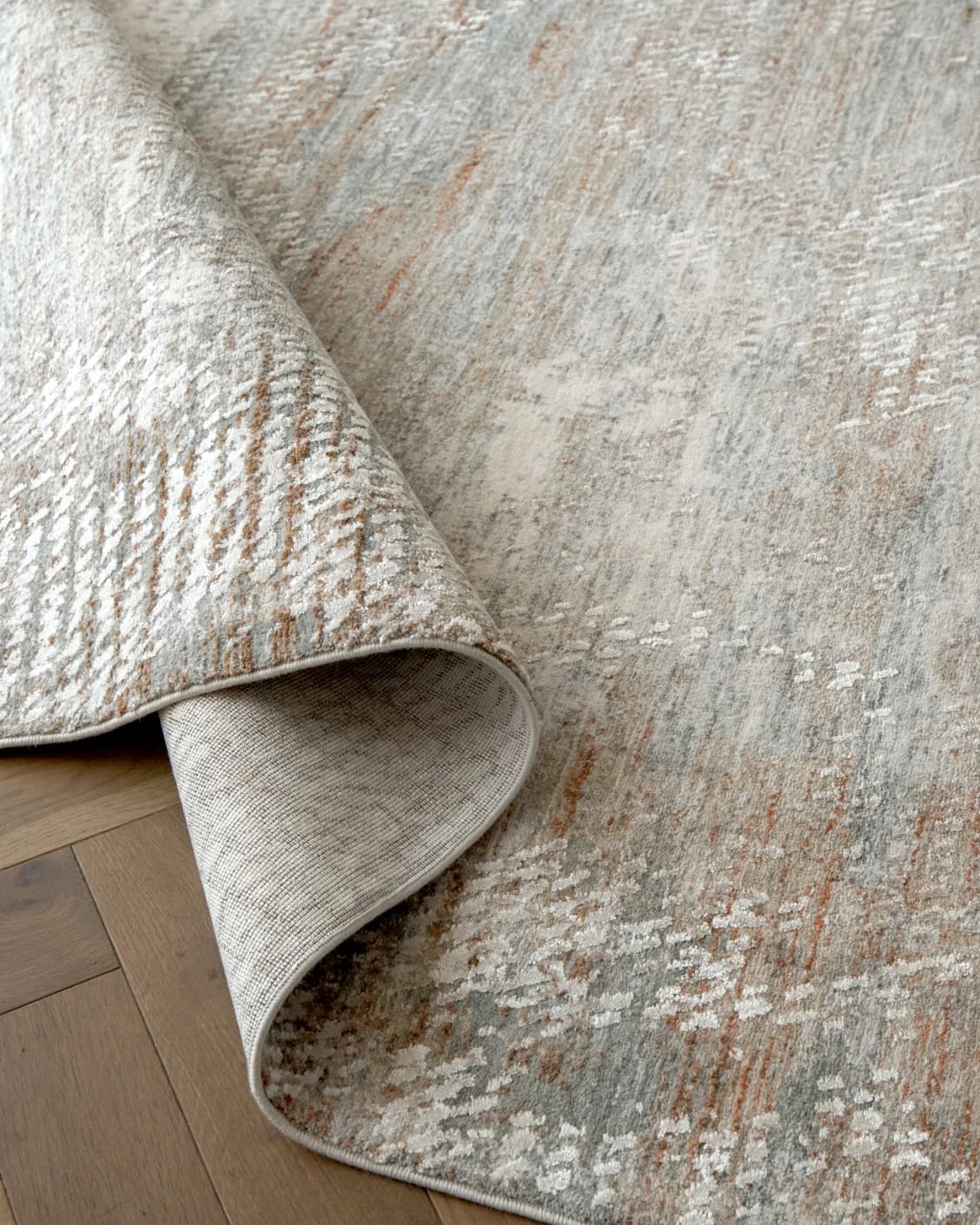Savanna Sandy carpet in beige and rust, shown in a product close-up as image 11