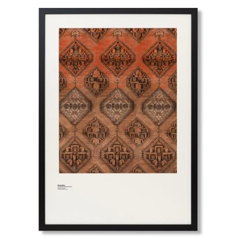 Terracotta fine art print in brown, shown in a lifestyle front view as image 1