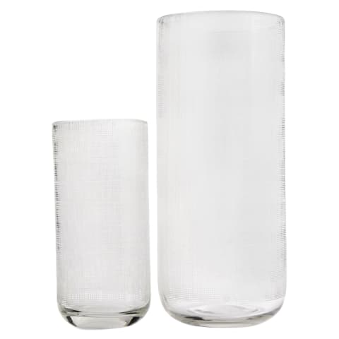 Zaha Bundle vases in white and translucent, shown in a product front view as image 1