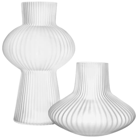 Zenya Bundle vases in white, shown in a product front view as image 1