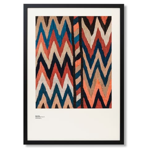 Zig & Zag fine art print in multicolour, shown in a lifestyle front view as image 1