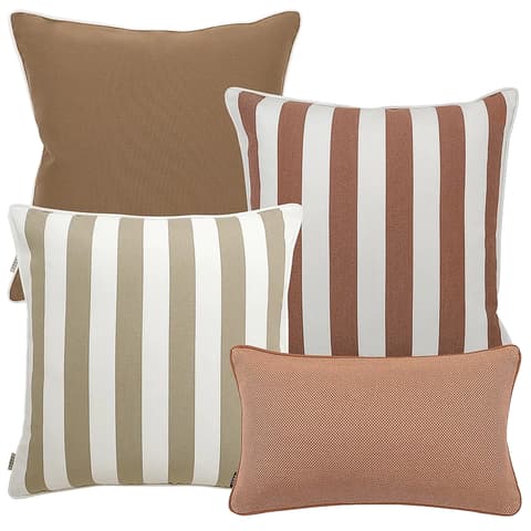 Imani Bundle outdoor bundles in brown and rust, shown in a product as image 1