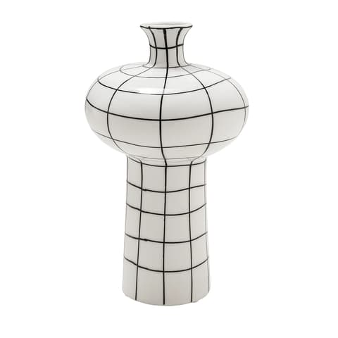 Iris Arneson vases in white and black, shown in a product front view as image 1