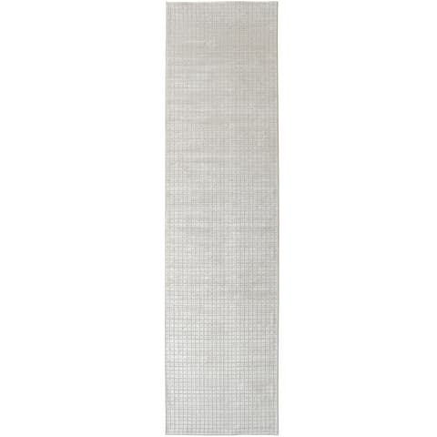 Laino Alba carpets in ivory and grey, shown in a product top view as image 1