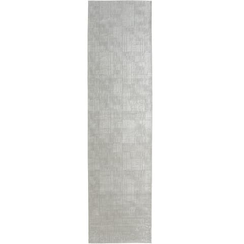 Laino Ashton carpets in ivory and grey, shown in a product top view as image 1