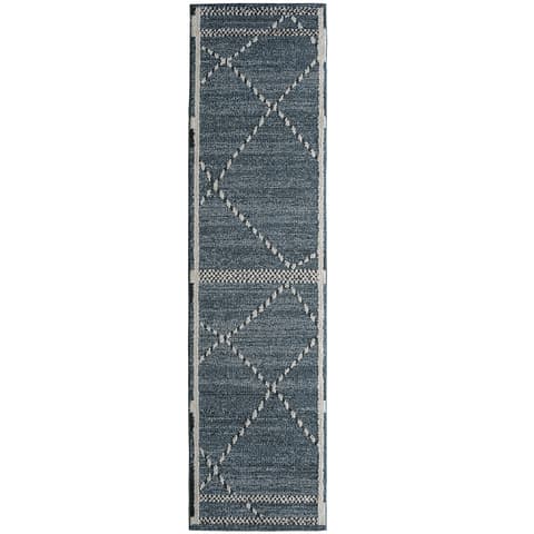 Leila Sky carpets in blue, shown in a product top view as image 1