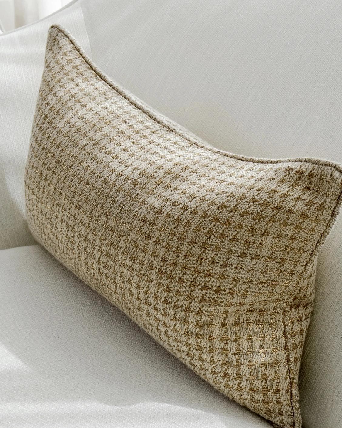 Leo Klimt II cushion in gold, shown in a product right view as image 5